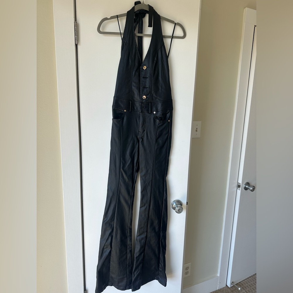 Retrofete Black Halter Jumpsuit